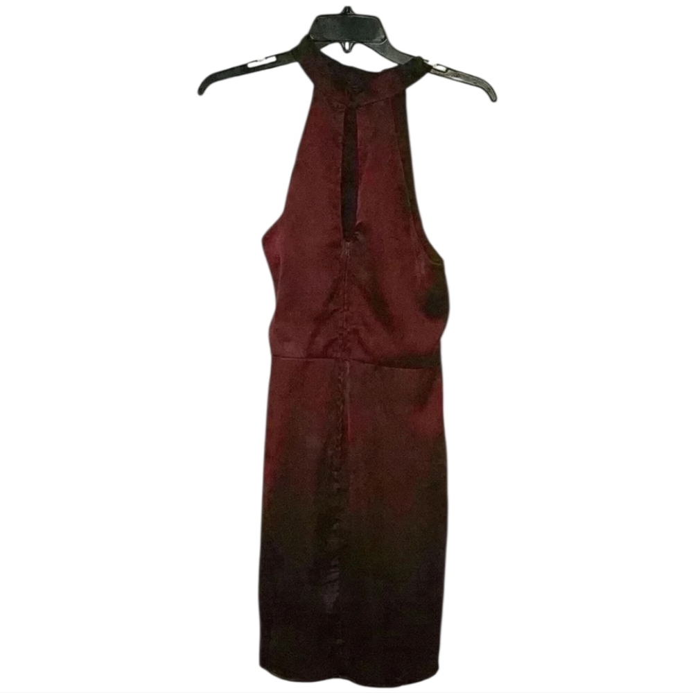 B Darlin Burgundy Mini Dress - Picture 3 of 10